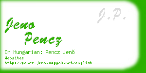 jeno pencz business card